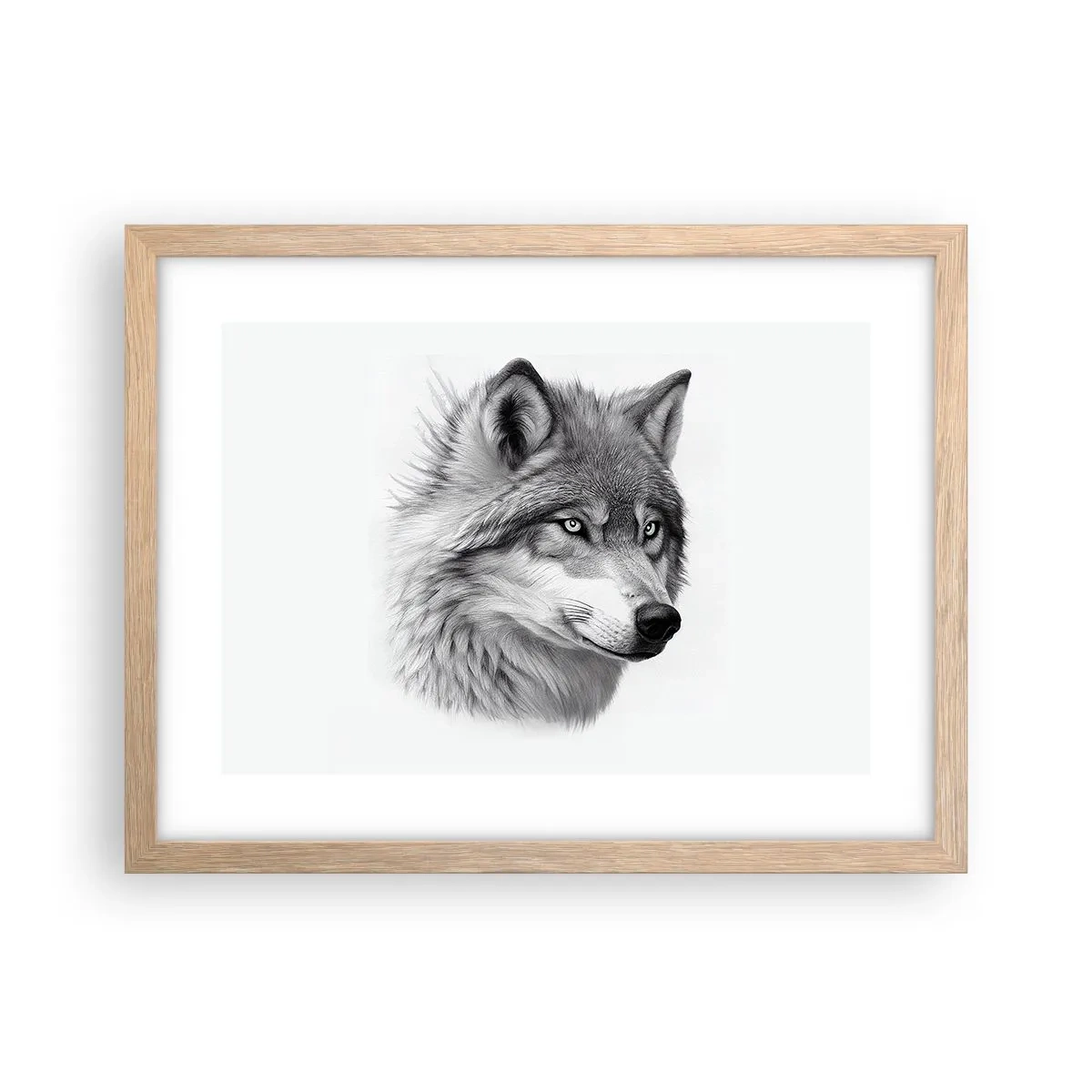 Poster în ramă de stejar deschis - Alfa - fără îndoială - 40x30 cm