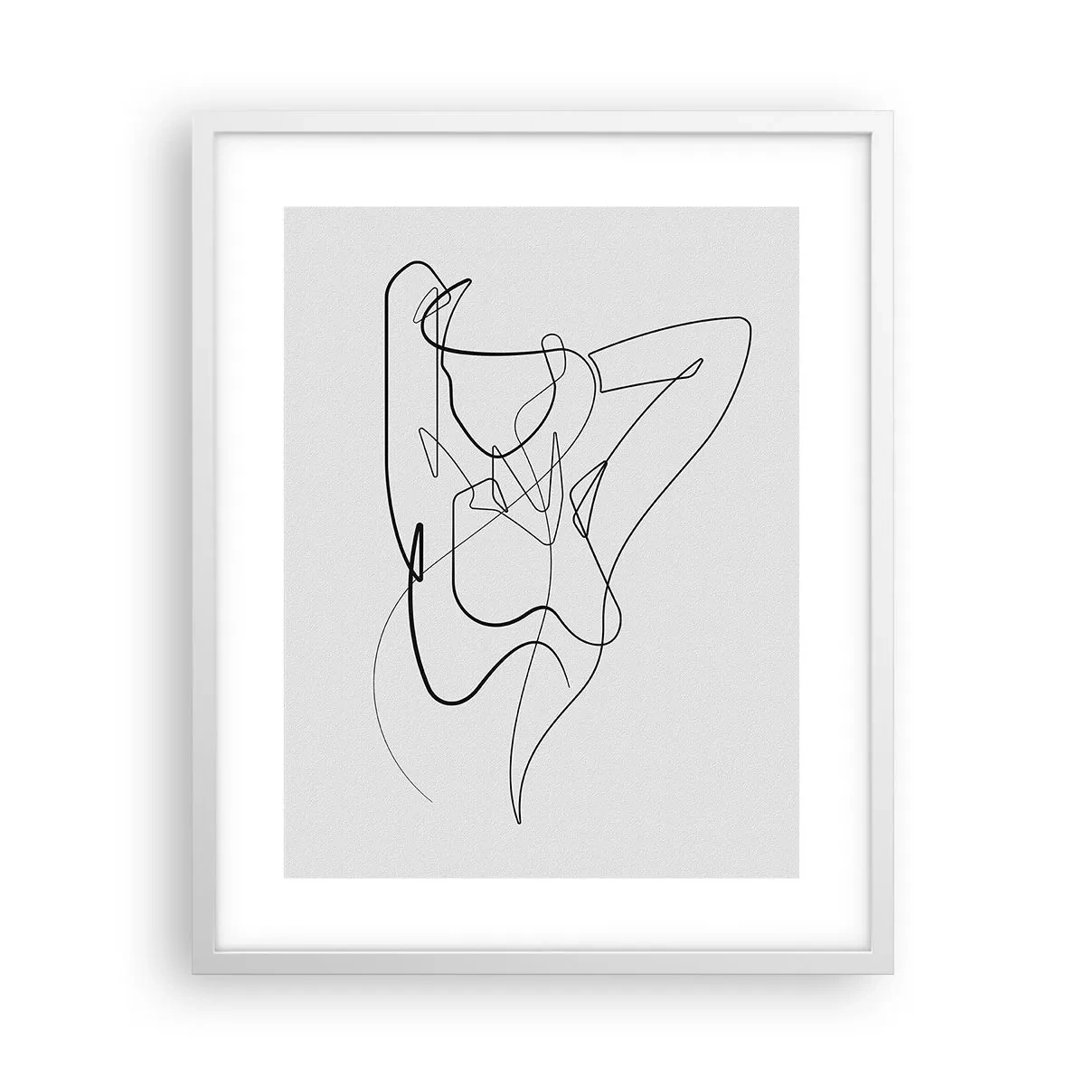 Poster în ramă albă - Cine ești tu? - 40x50 cm