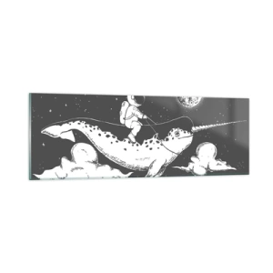 Tablou pe sticlă - Cavalerul Spațial - 90x30 cm