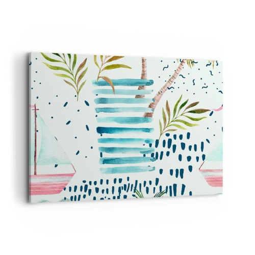 Tablou pe pânză - Vacanță sub palmieri - 120x80 cm