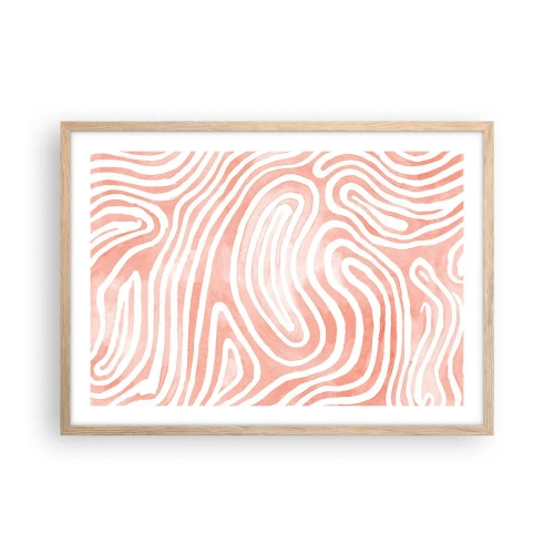 Poster în ramă de stejar deschis - Într-un labirint de coral - 70x50 cm