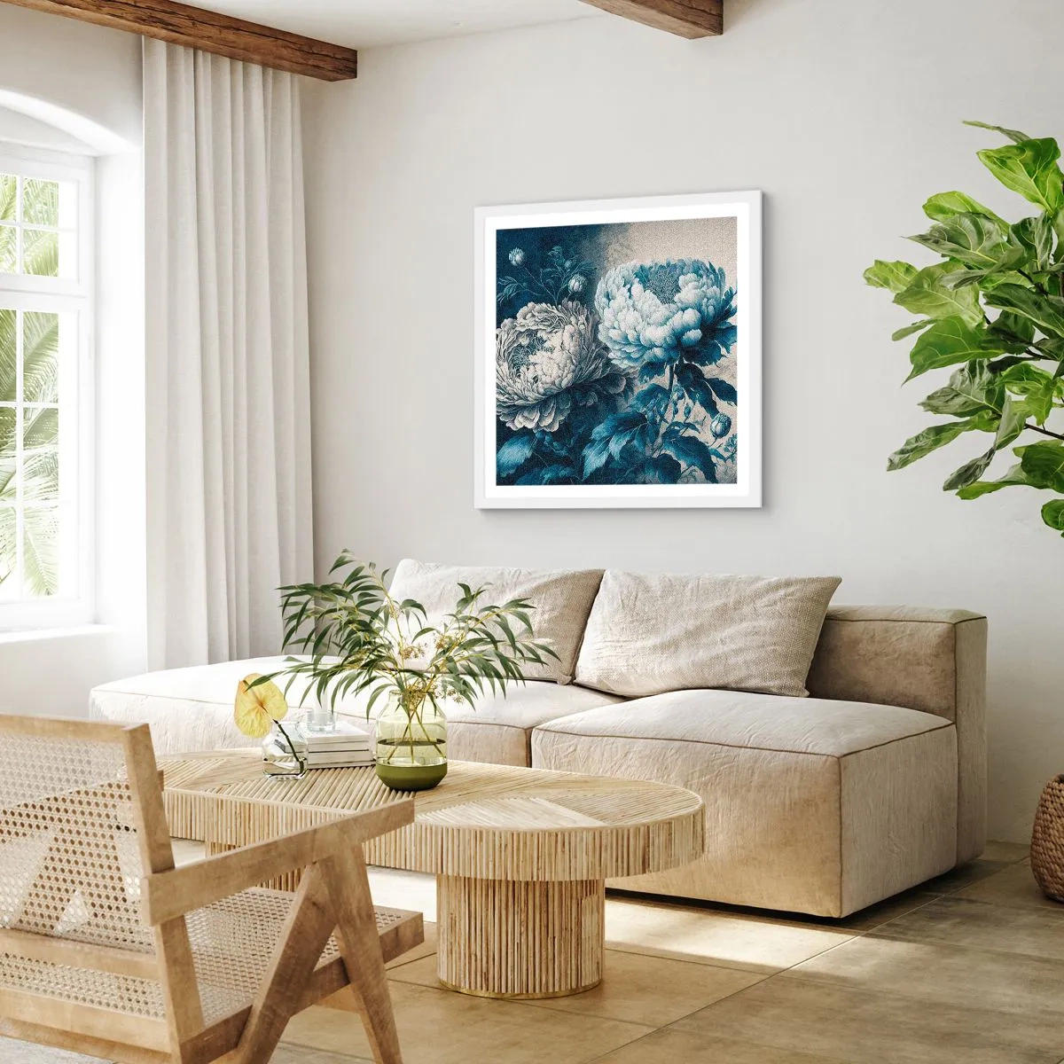 Poster în ramă albă - Pereche asortată - 50x50 cm