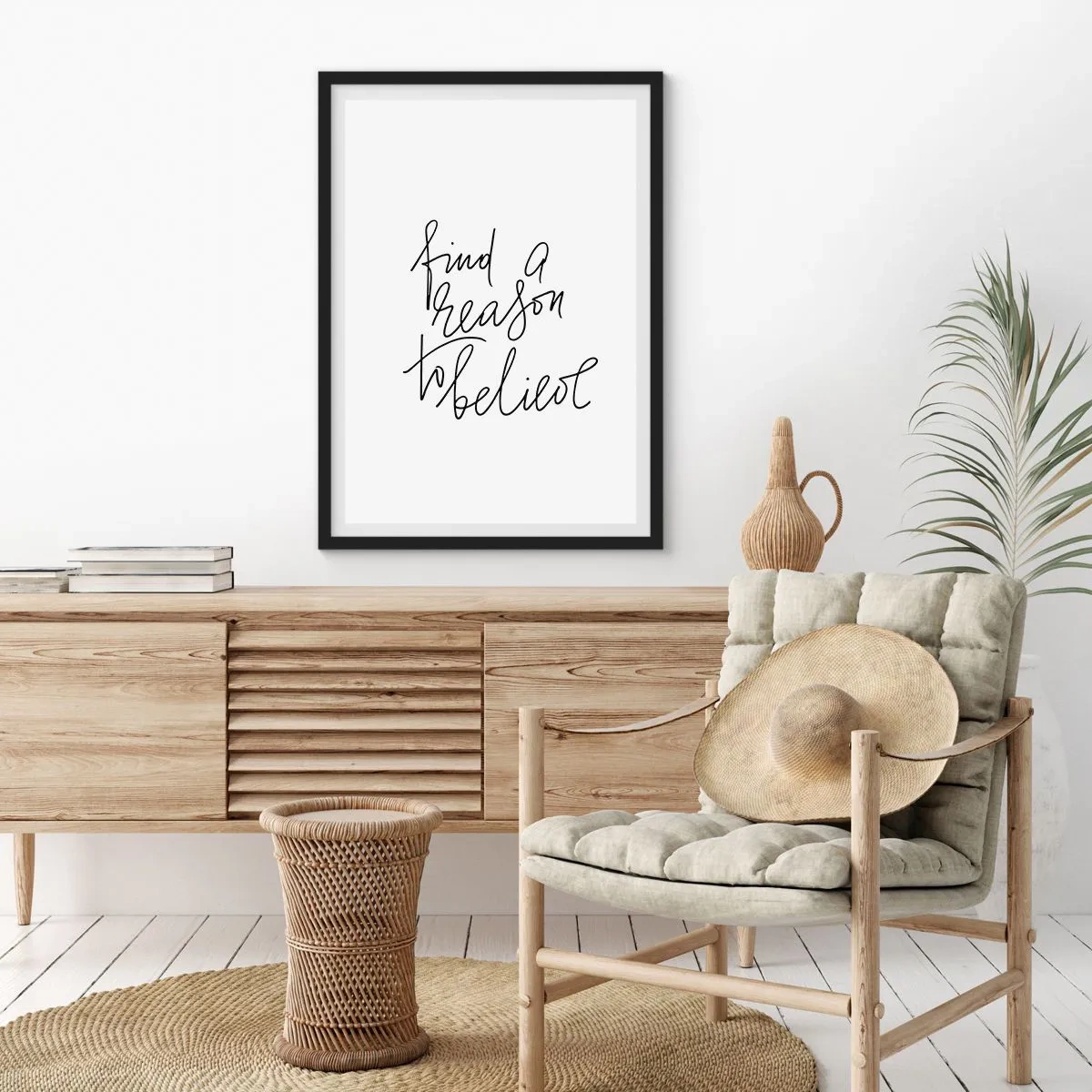 Poster în ramă neagră - Este posibil - 61x91 cm