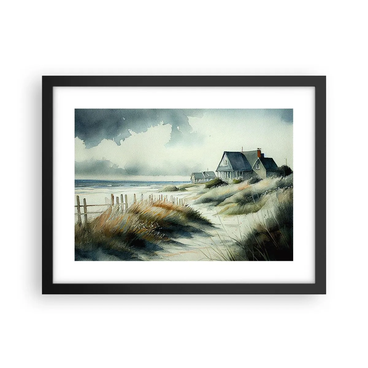 Poster în ramă neagră - Departe de agitație - 40x30 cm