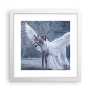 Poster în ramă albă - Moment inspirat - 30x30 cm