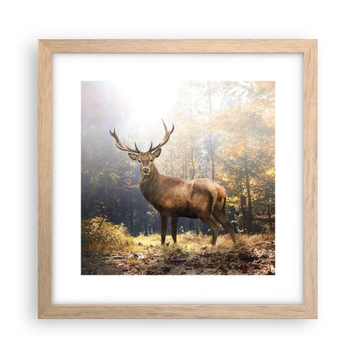 Poster în ramă de stejar deschis - Măreție calmă - 30x30 cm