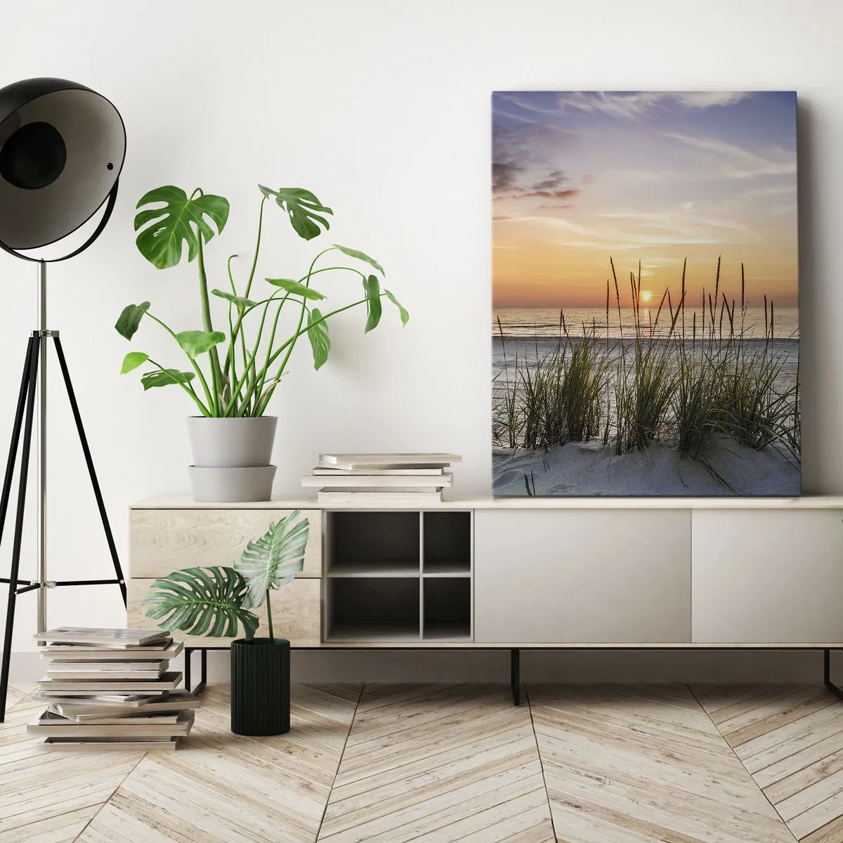 Tablou pe pânză - Privește, gândește, simte - 55x100 cm