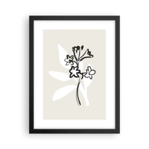 Poster în ramă neagră - Schiță pentru ierbar - 30x40 cm