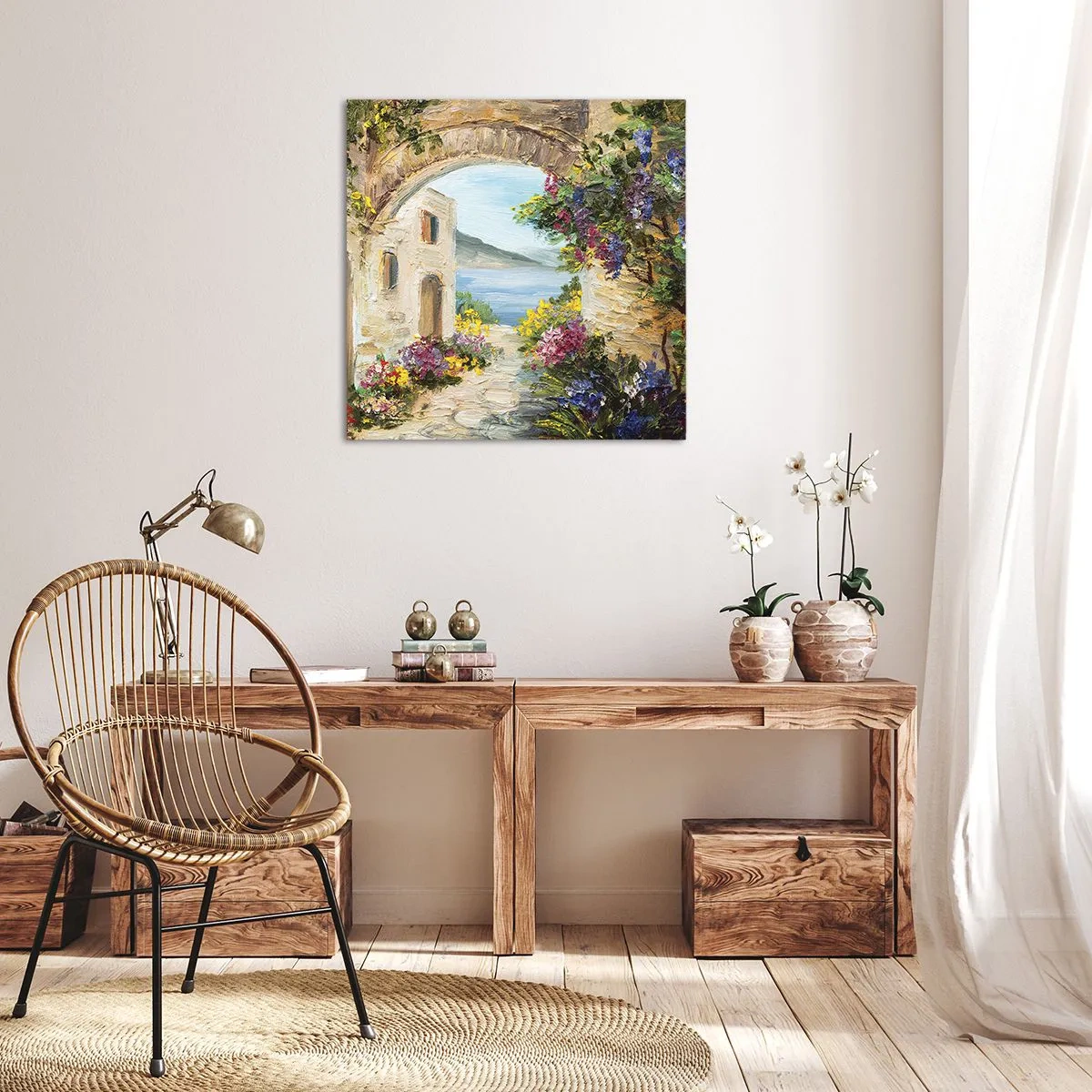 Tablou pe pânză - Farmecul peisajului de coastă - 30x30 cm