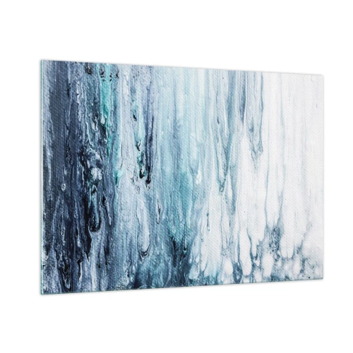Tablou pe sticlă - Țurțuri de albastru - 100x70 cm