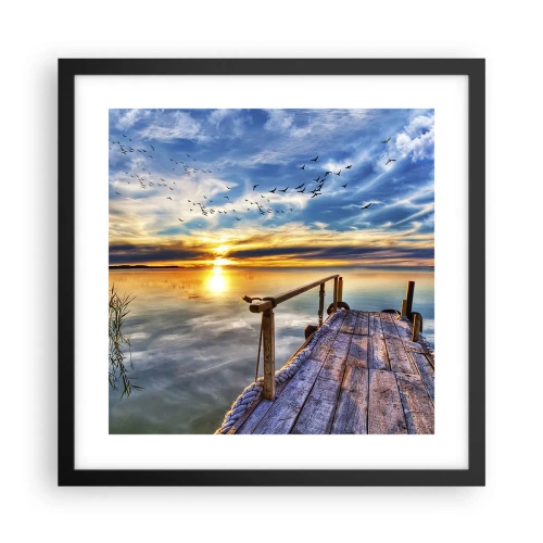 Poster în ramă neagră - Vântul se odihnește - 40x40 cm