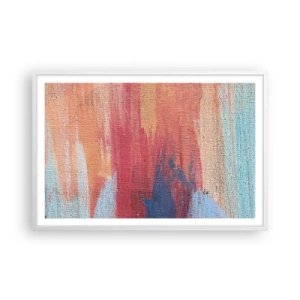 Poster în ramă albă - Plutind prin curcubeu - 91x61 cm