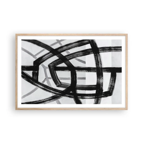 Poster în ramă de stejar deschis - Construind adâncimea - 91x61 cm