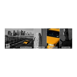 Mostră de Tapet Standard Eco - Culorile marelui oraș - Oraș, New York, Arhitectură - 100x30 cm
