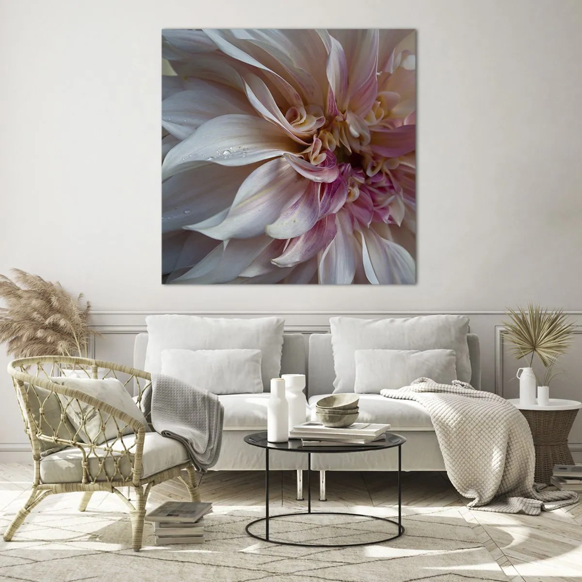 Tablou pe sticlă - Prospețime înfloritoare - 60x60 cm