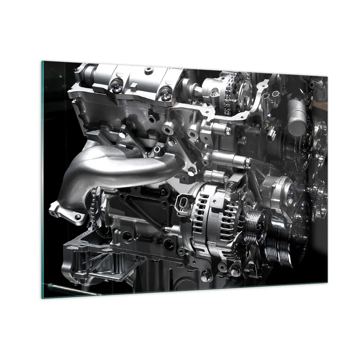 Tablou pe sticlă - De oțel, frumos, puternic - 100x70 cm