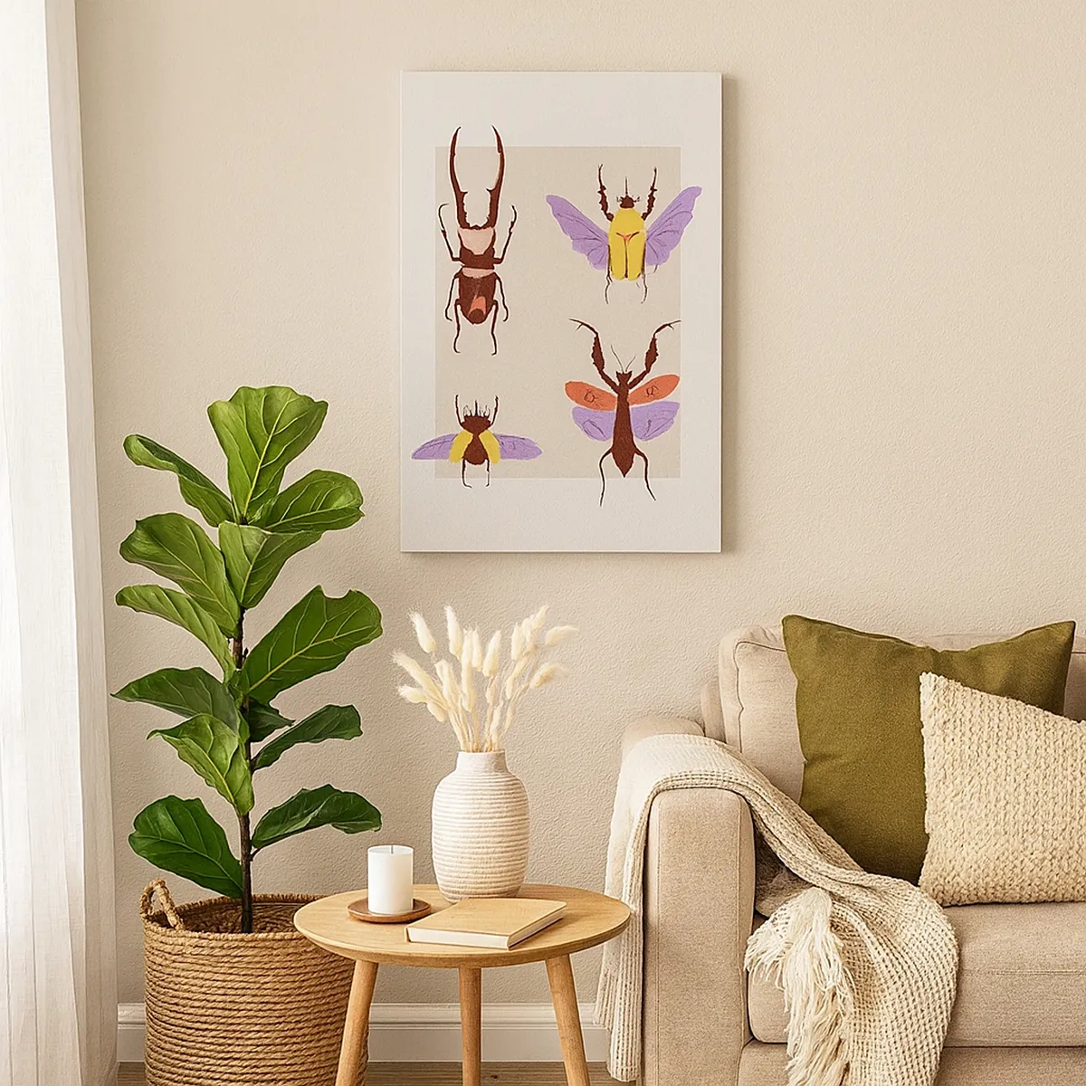 Tablou pe pânză - Lumea insectelor - 50x70 cm