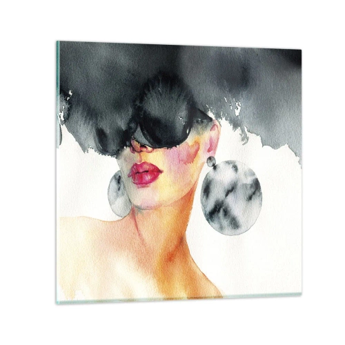 Tablou pe sticlă - Secretul eleganței - 60x60 cm