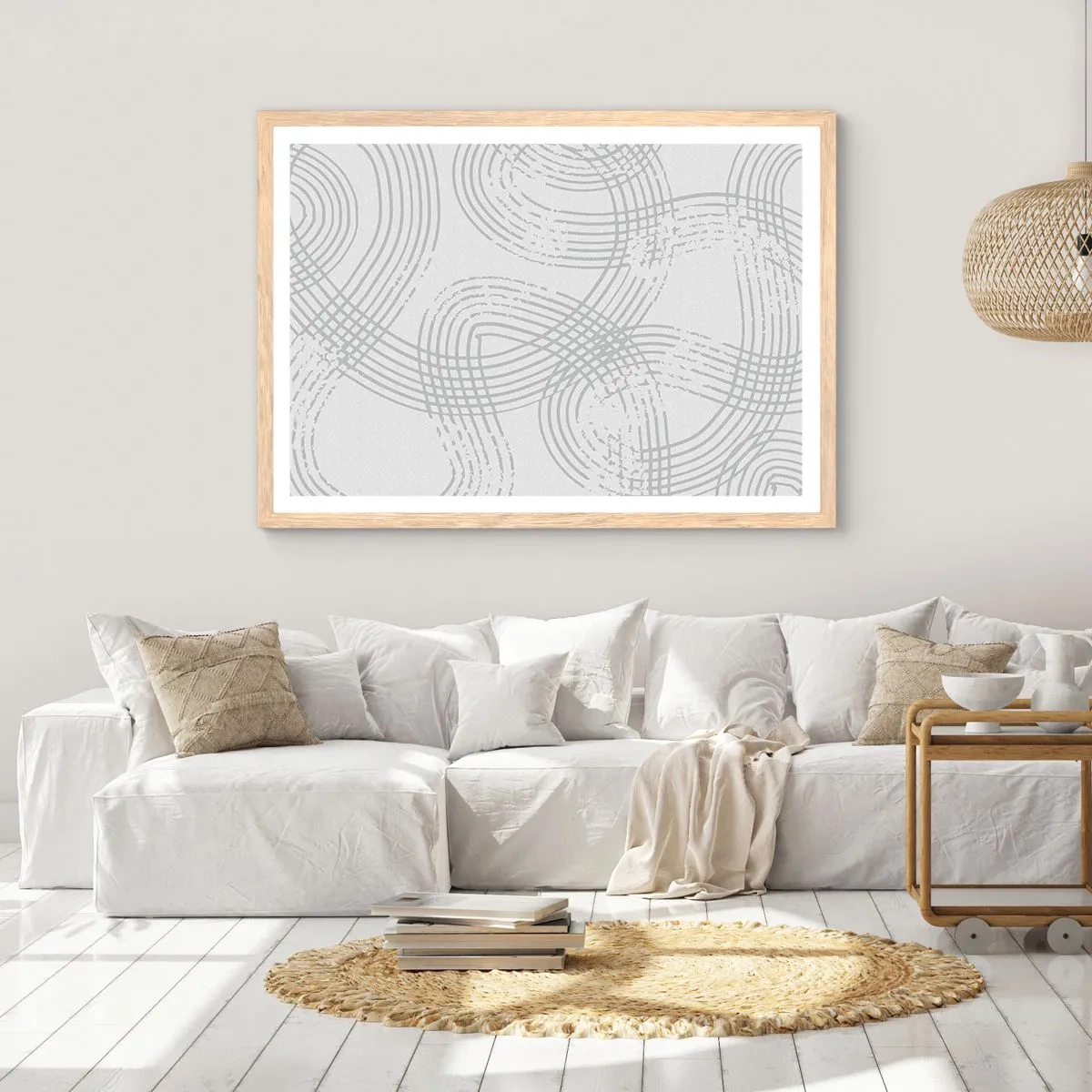 Poster în ramă de stejar deschis - Nu există o cale ușoară - 40x30 cm