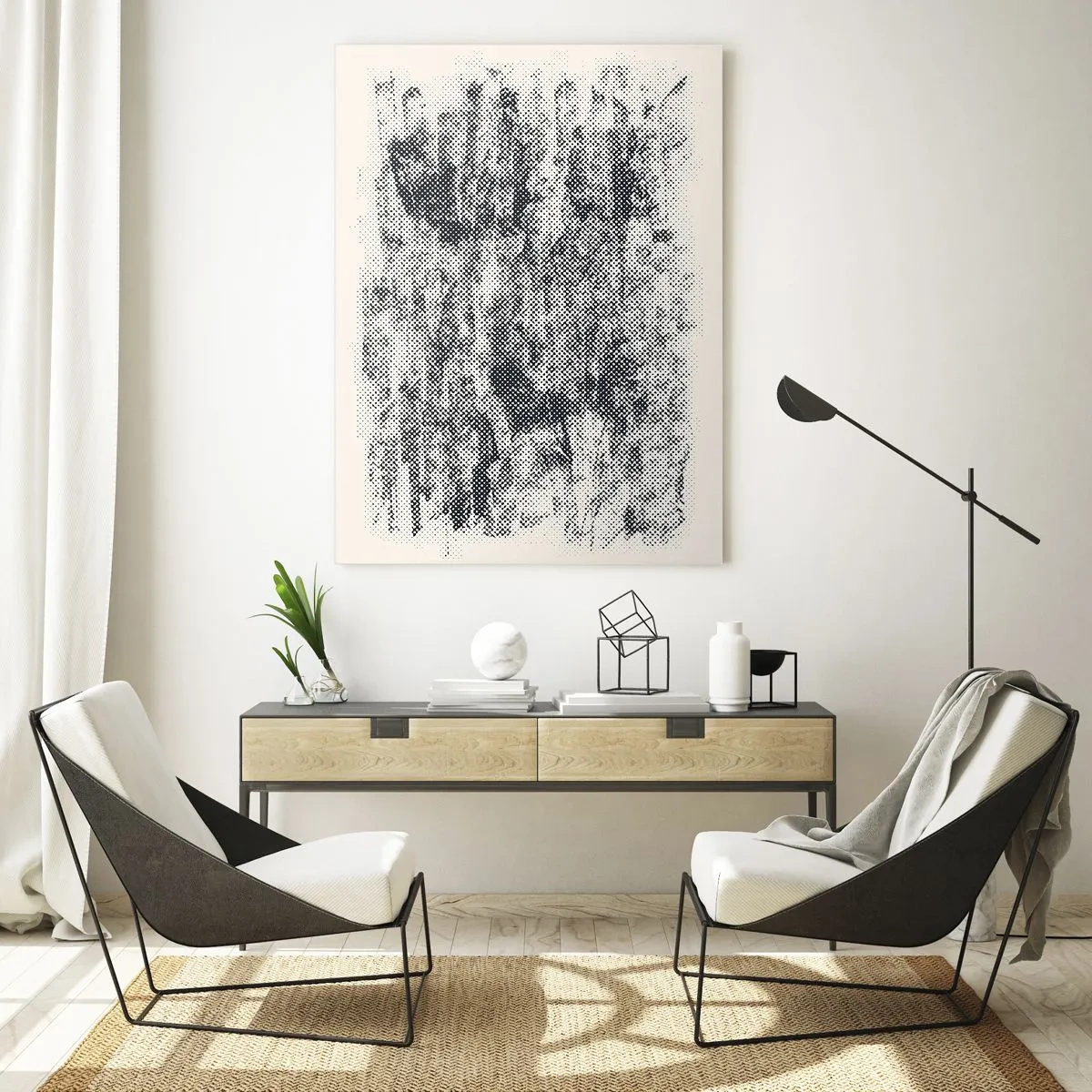 Tablou pe sticlă - Compoziție cețoasă - 50x70 cm