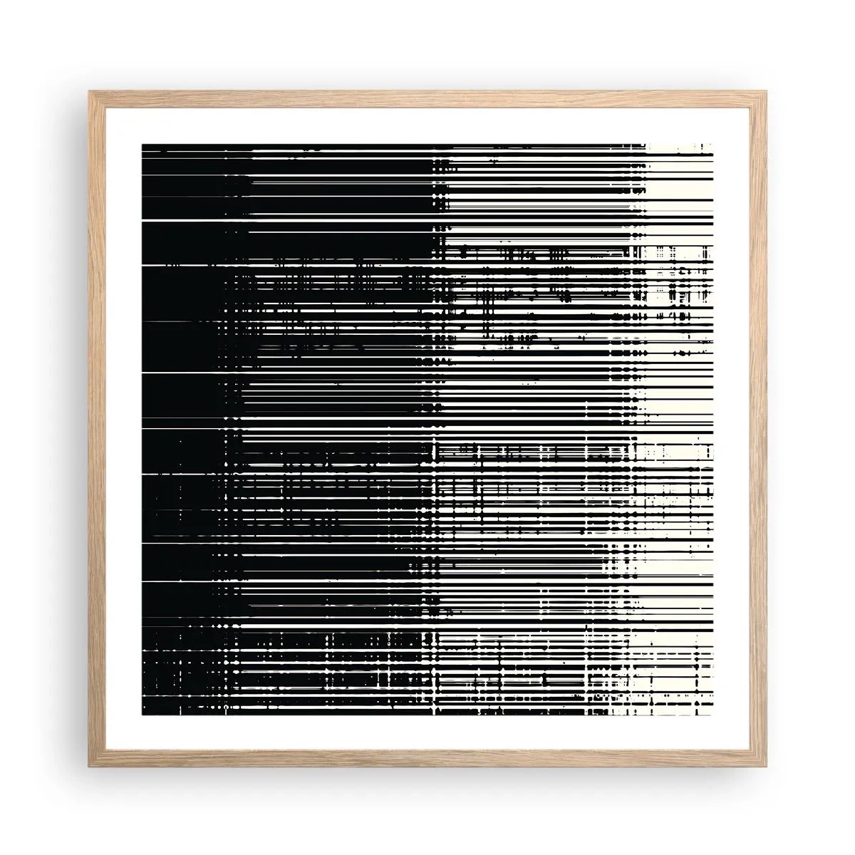 Poster în ramă de stejar deschis - Valuri și vibrații - 60x60 cm