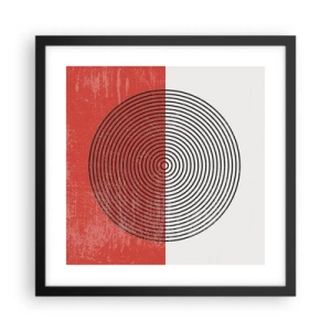 Poster în ramă neagră - Direct la subiect - 40x40 cm