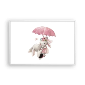 Poster în ramă albă - Pur și simplu dragoste - 91x61 cm