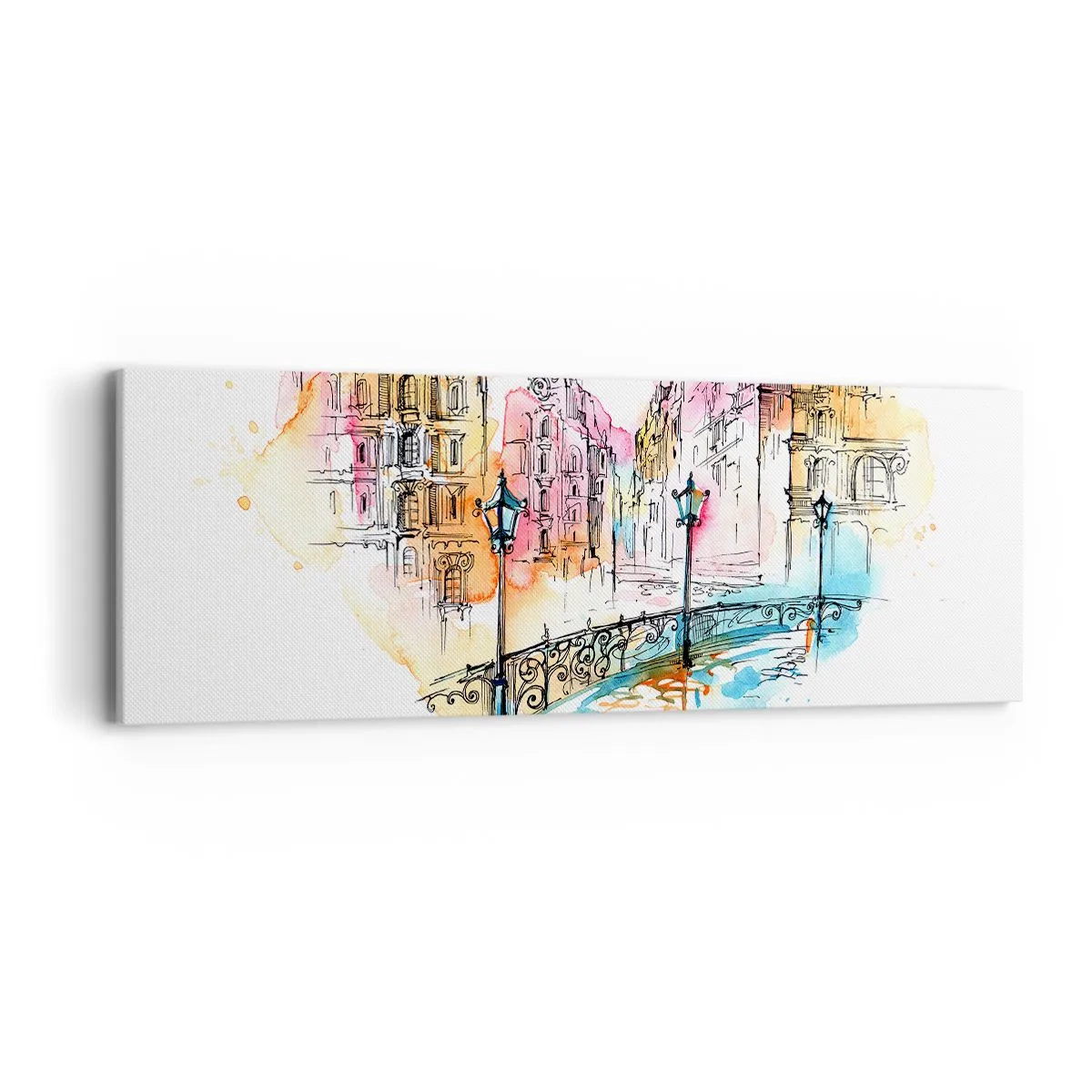 Tablou pe pânză - Inima orașului - 90x30 cm