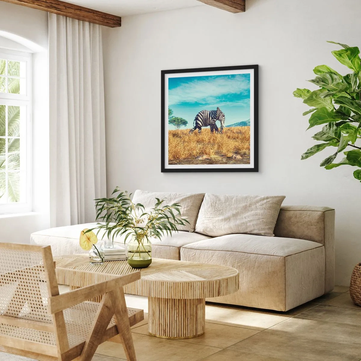 Poster în ramă neagră - Griul nu mai este la modă - 60x60 cm