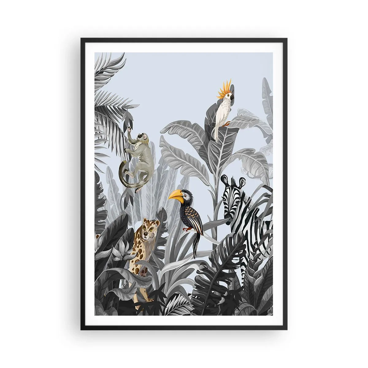 Poster în ramă neagră - O fabulă africană - 70x100 cm