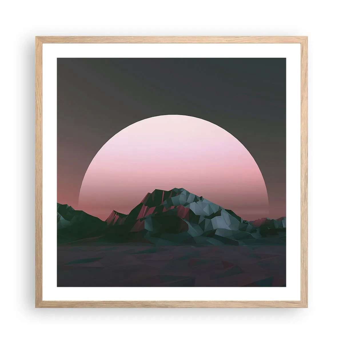 Poster în ramă de stejar deschis - Într-o galaxie învecinată - 60x60 cm