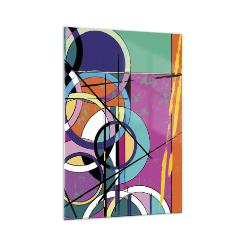 Tablou pe sticlă - Roată cu roată - 70x100 cm