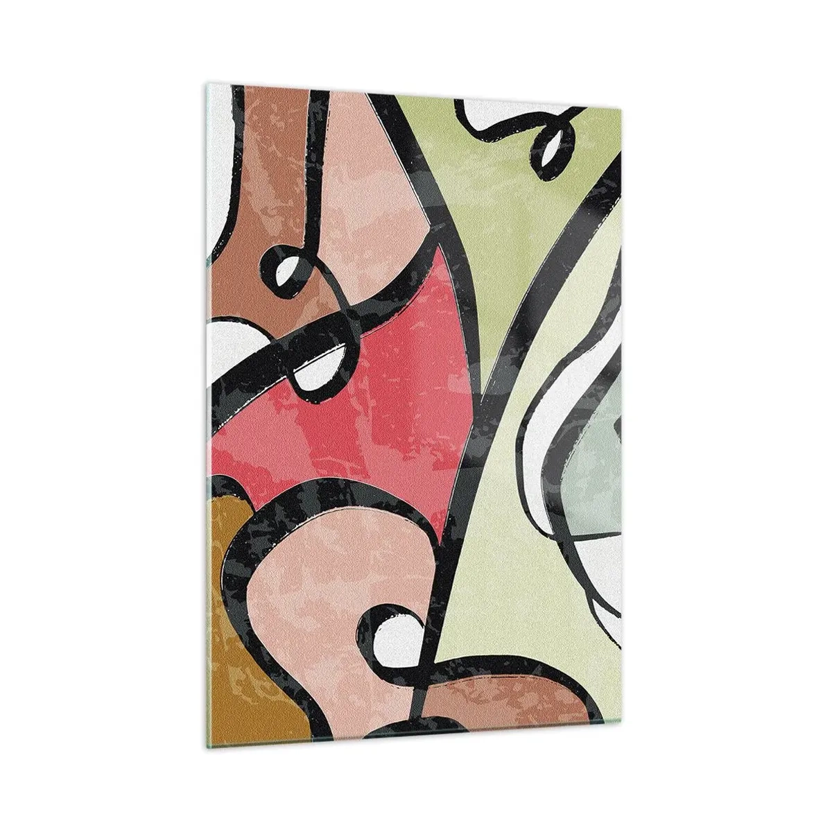 Tablou pe sticlă - Piruetă printre culori - 50x70 cm