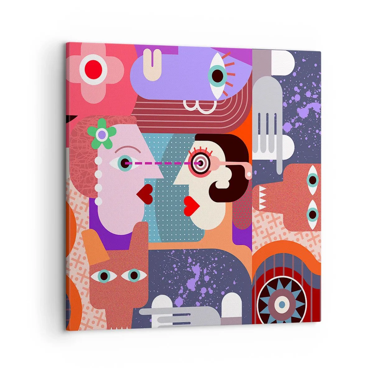 Tablou pe pânză - Ochi în ochi - 50x50 cm