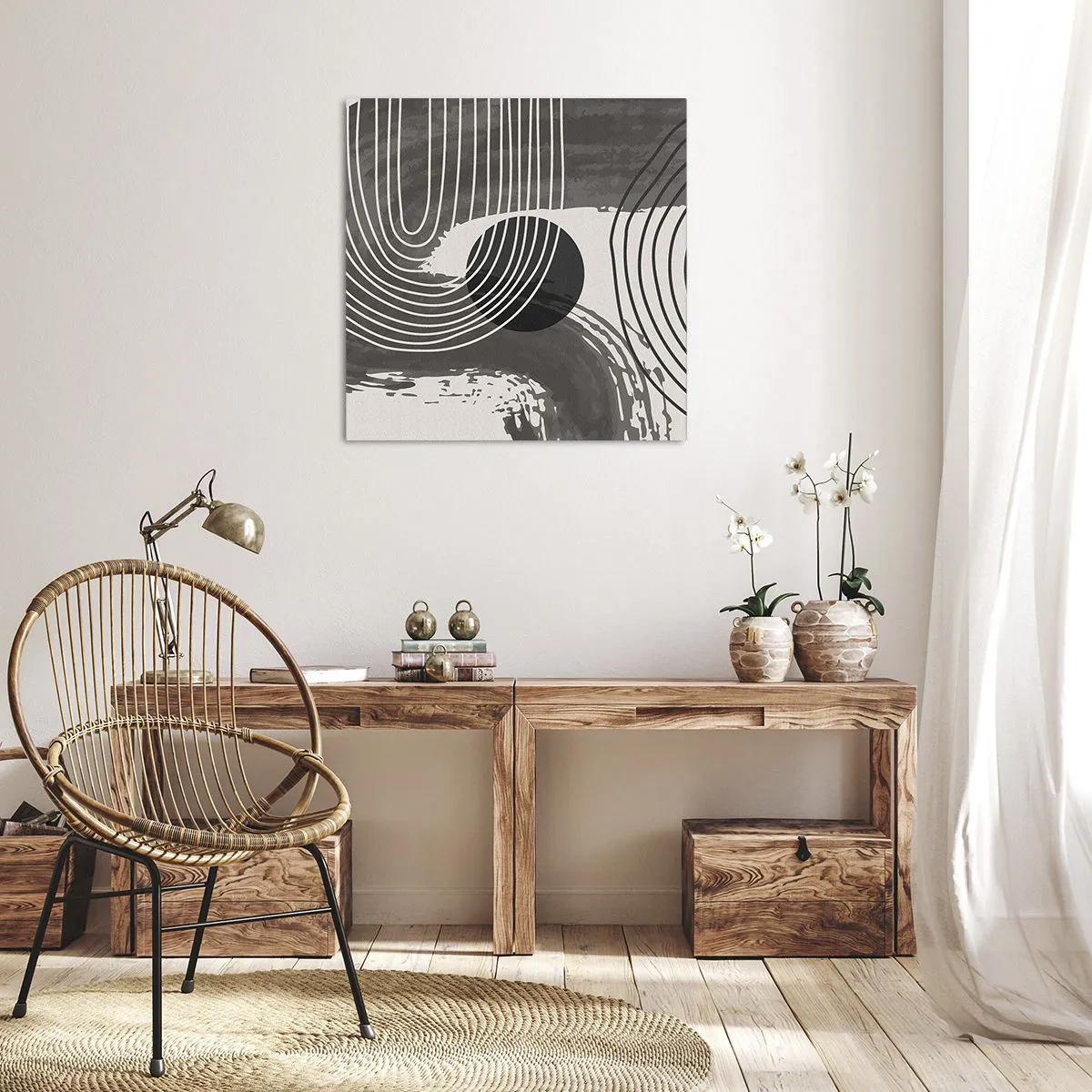 Tablou pe pânză - Ovalul câștigă - 30x30 cm