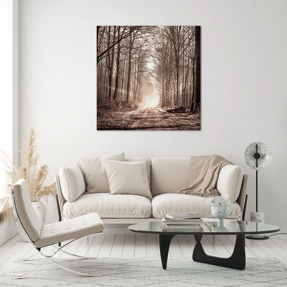 Tablou pe sticlă - Catedrala Forestieră - 60x60 cm