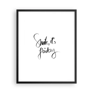 Poster în ramă neagră - Bucurie adevărată - 40x50 cm