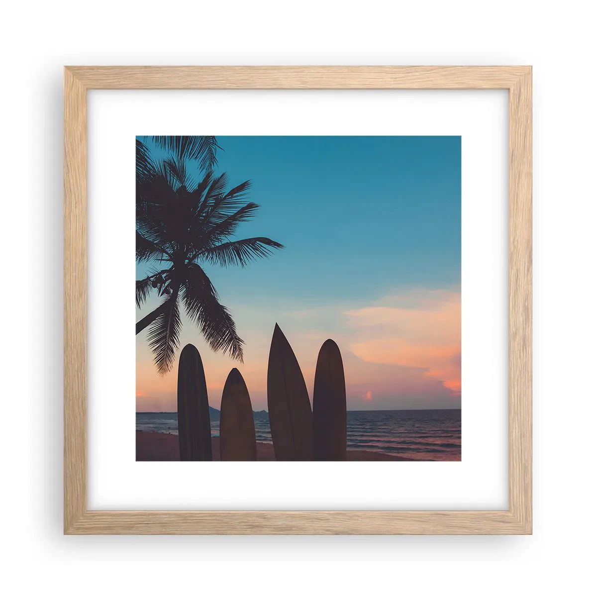 Poster în ramă de stejar deschis - Și mâine ne vom distra - 30x30 cm