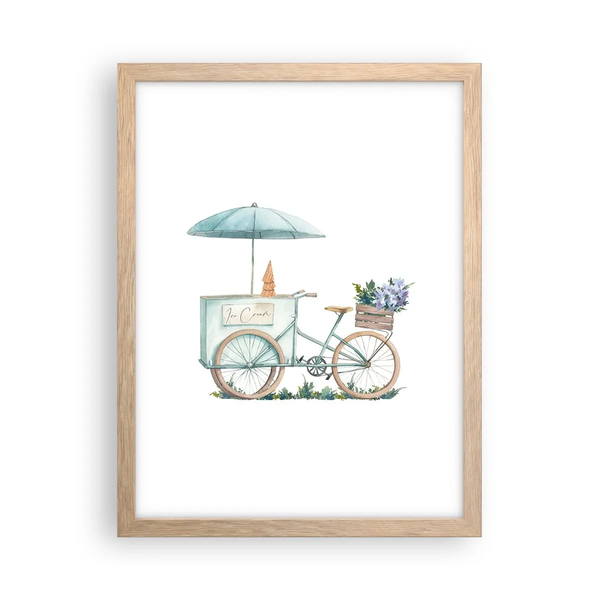 Poster în ramă de stejar deschis - O dulce amintire de vară - 30x40 cm