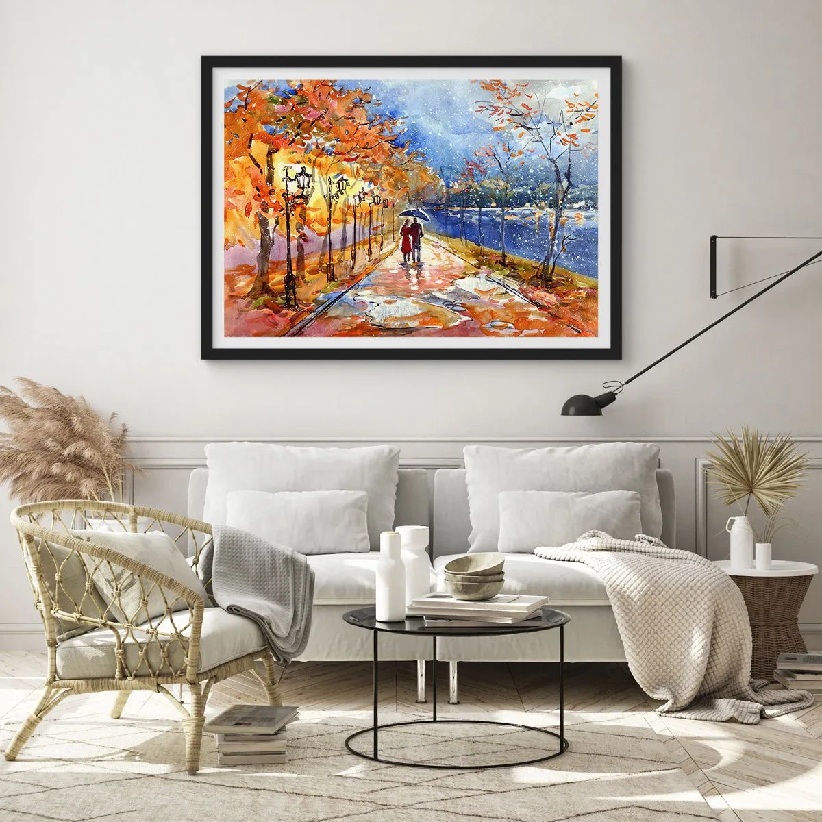 Poster în ramă neagră - Împreună până la limita de timp - 91x61 cm