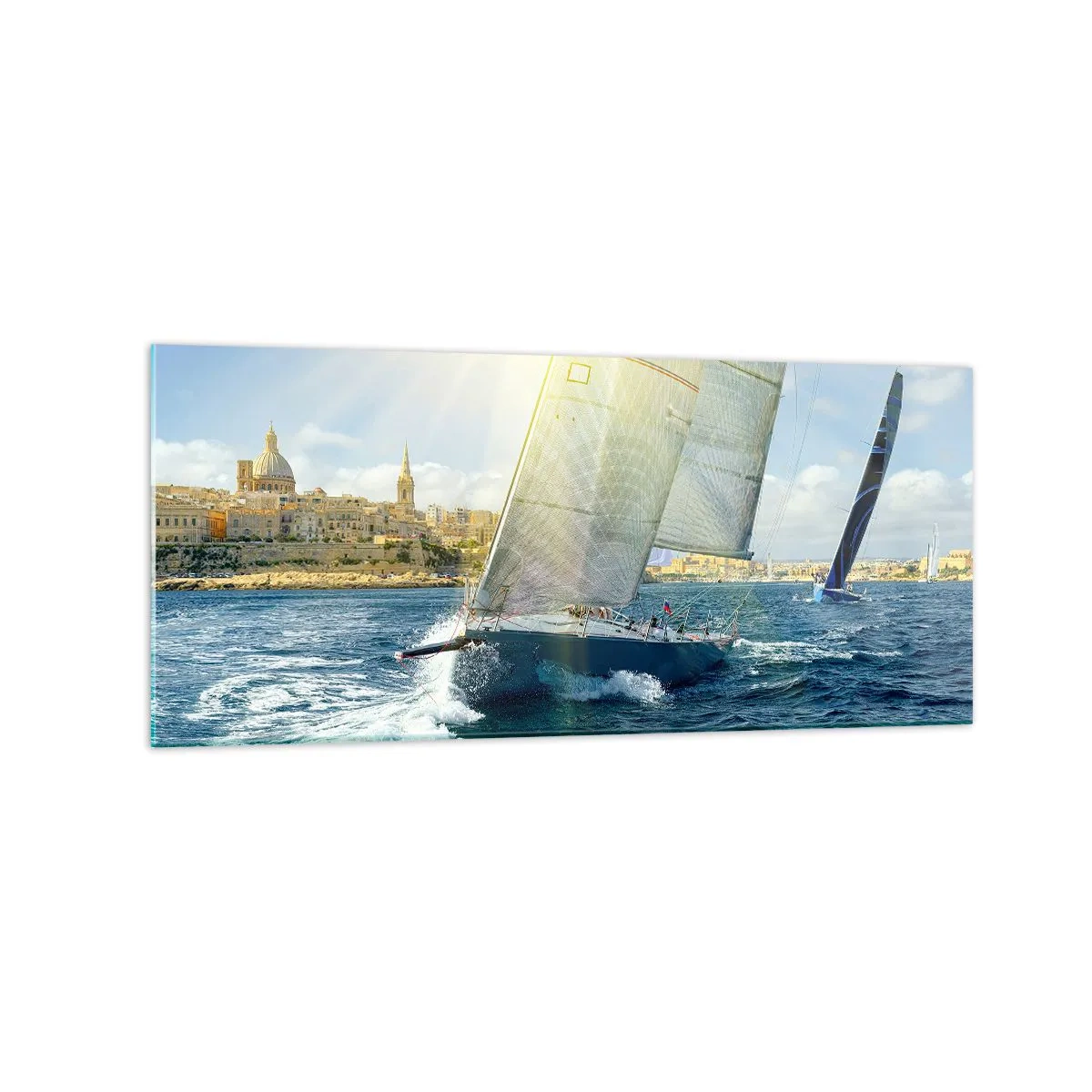 Tablou pe sticlă - E timpul să părăsim orașul - 120x50 cm