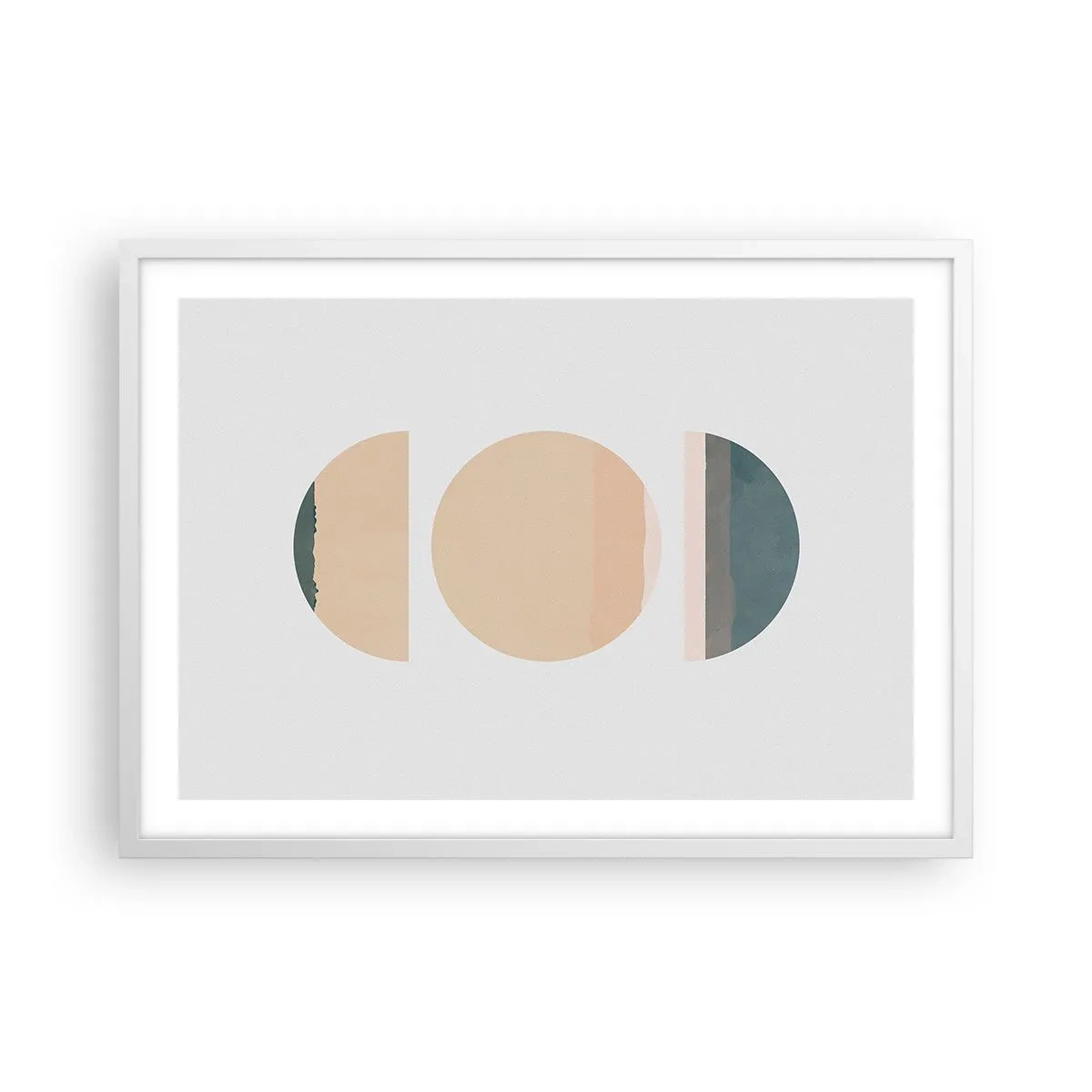 Poster în ramă albă - Roată cu roată - 70x50 cm