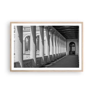 Poster în ramă de stejar deschis - Arcadă însorită - 91x61 cm