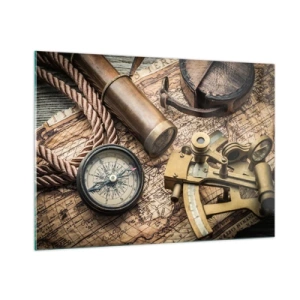 Tablou pe sticlă - Stabilește cursul - 100x70 cm