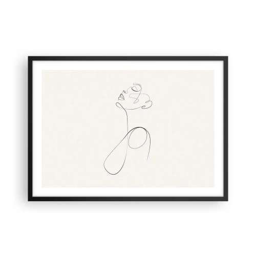 Poster în ramă neagră - Încâlcită în vise - 70x50 cm