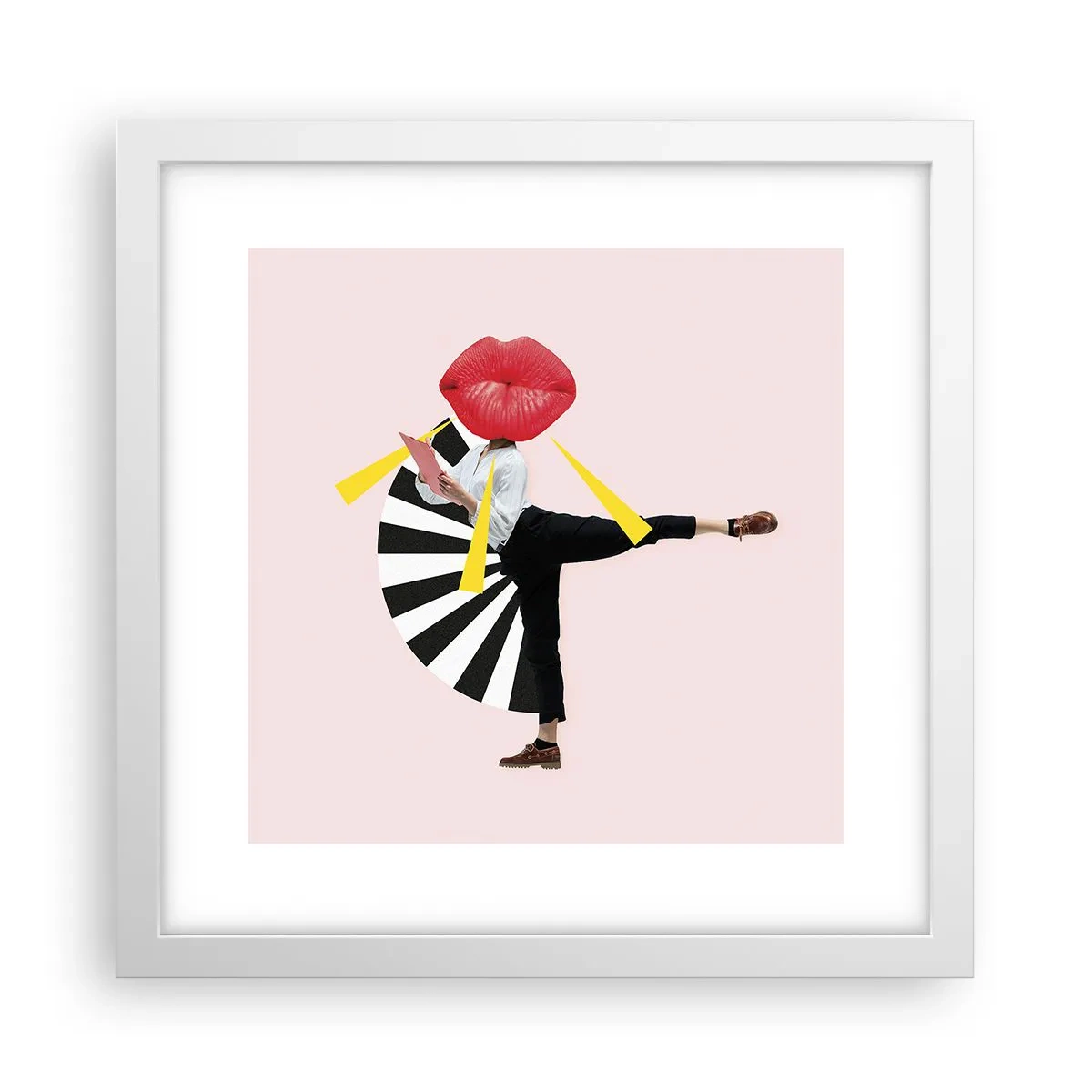 Poster în ramă albă - Artă pop suprarealistă - 30x30 cm