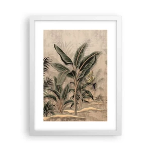 Poster în ramă albă - Gravură în stil colonial - 30x40 cm
