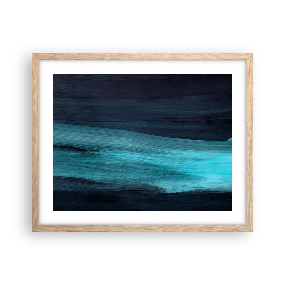 Poster în ramă de stejar deschis - Du-te cu fluxul - 50x40 cm