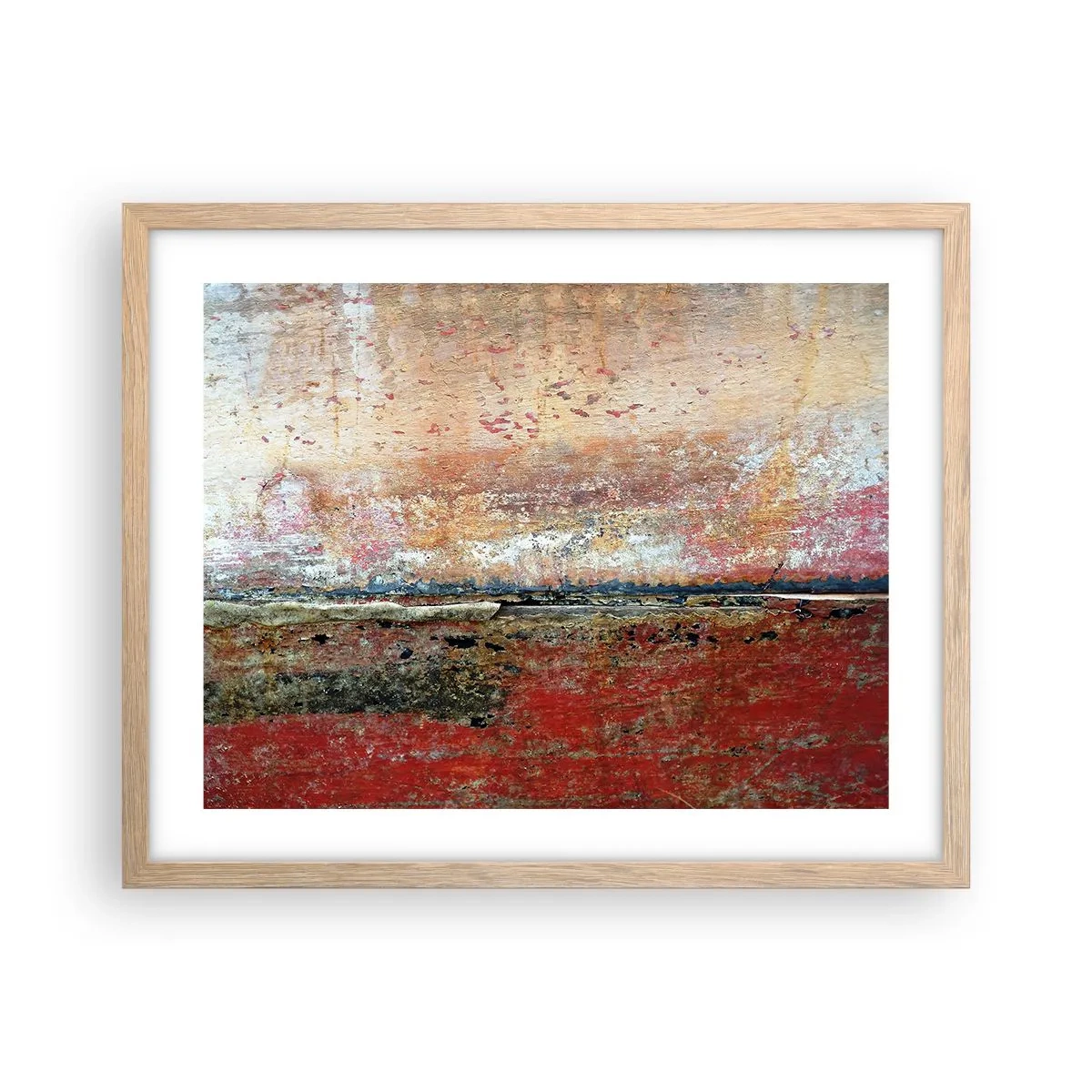 Poster în ramă de stejar deschis - Oare este marea? - 50x40 cm
