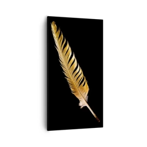 Tablou pe pânză - Pană aurie perfectă - 55x100 cm